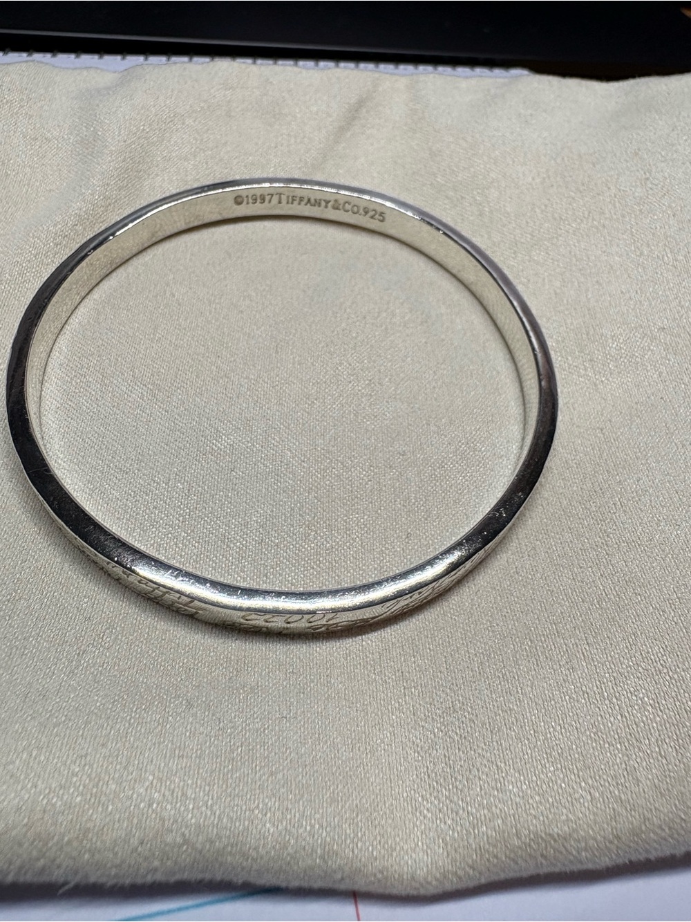 Tiffany & Co. Sterling Silver Round Bangle - Silver